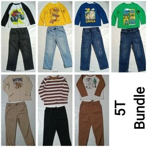 5T Little Boy LS Shirts & Pants Bundle